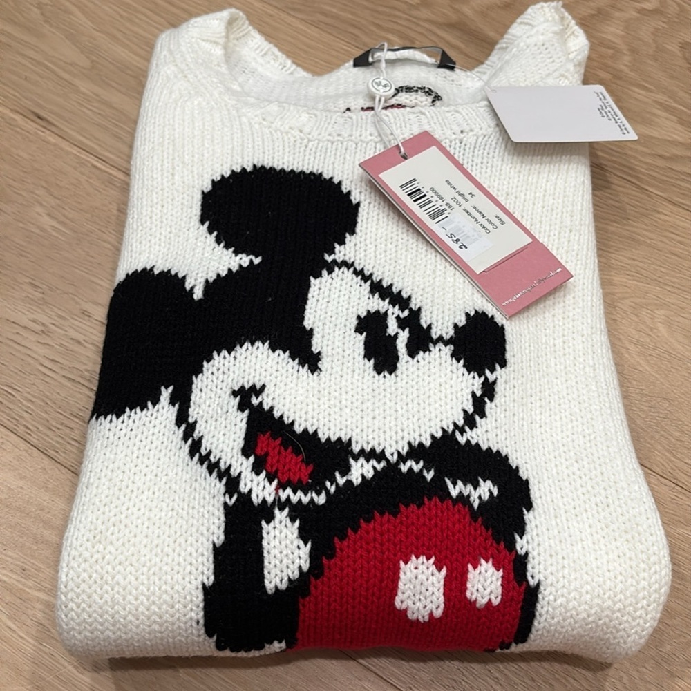 NWT PRINCESS GOES HOLLYWOOD (4) Mickey Mouse Sweater Disney Cotton Blend *FLAW - Picture 16 of 16